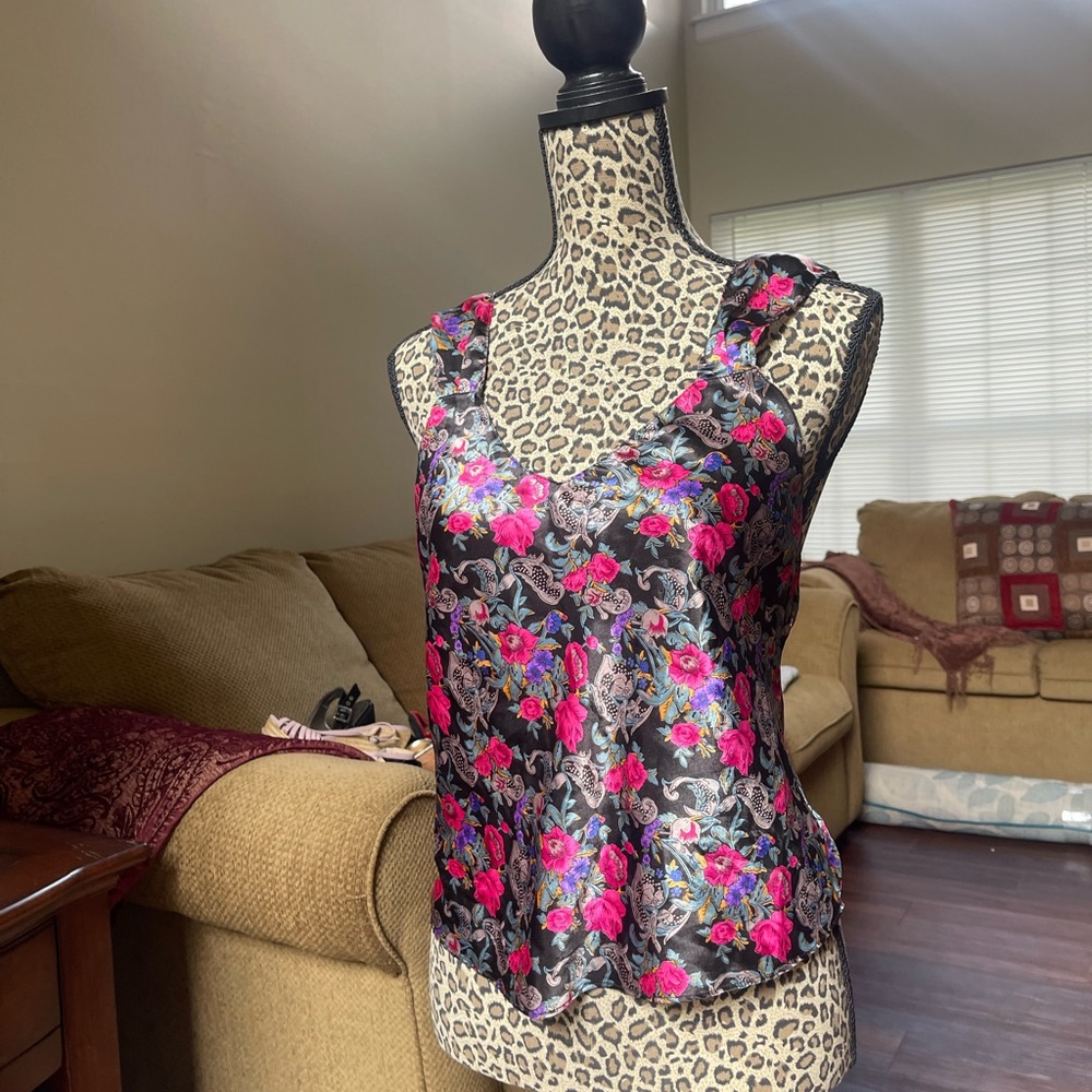Silk Floral Vintage Top